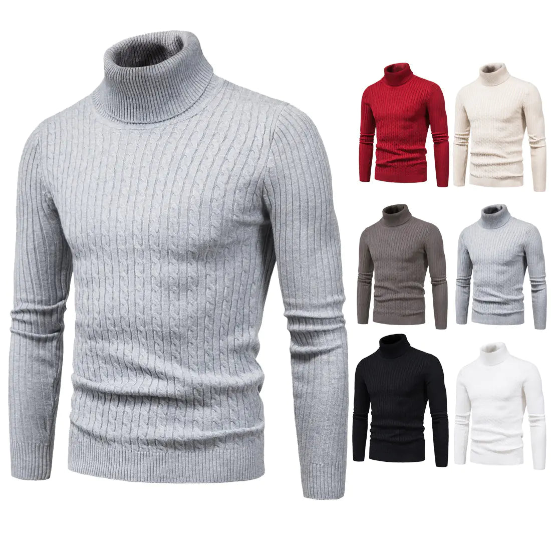 Autumn New Men's Knitted Turtleneck Sweater YM060