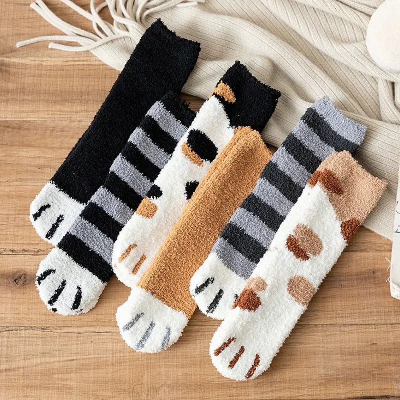 Velurra™ Cat's Paw Plush Socks