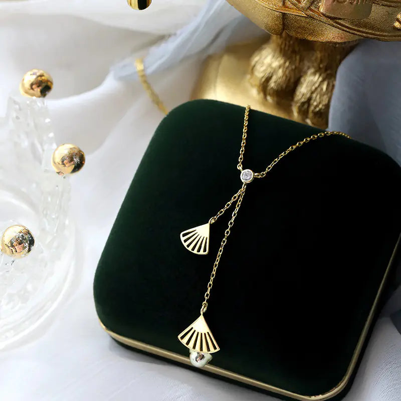 925 Sterling Silver Ginkgo Leaf Pendant Necklace