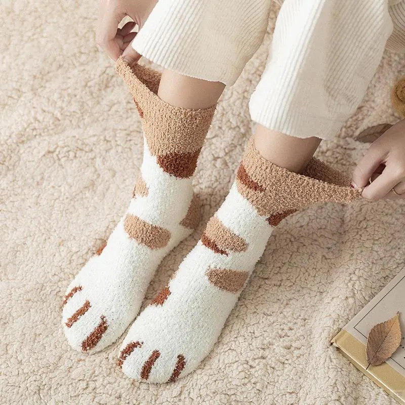 Velurra™ Cat's Paw Plush Socks