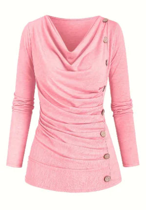 Sophie Ruffled Turtleneck Sweater - Dark Green