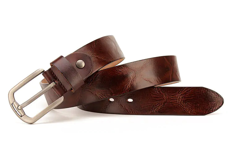 Genuine Leather Vintage Belt for Casual Jeans Wear