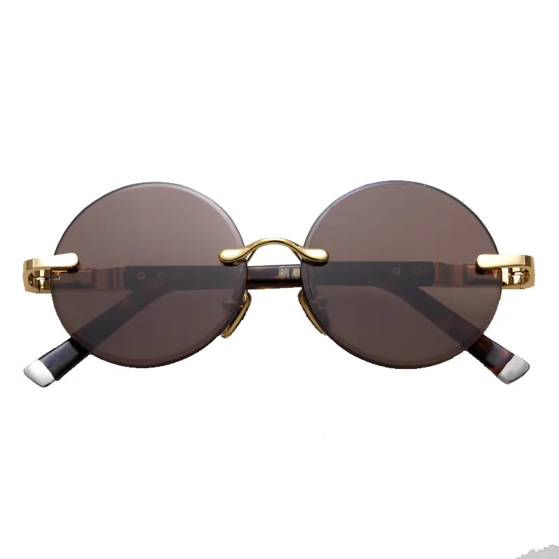 HD Crystal Vintage Round Sunglasses for Men