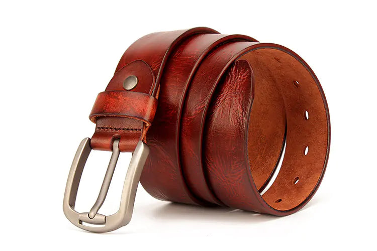 Genuine Leather Vintage Belt for Casual Jeans Wear