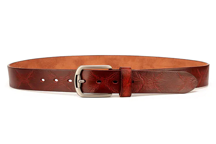 Genuine Leather Vintage Belt for Casual Jeans Wear