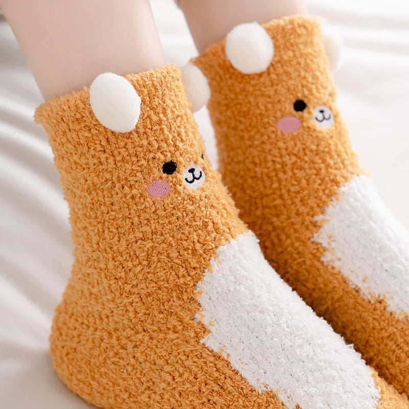 Velurra™ Cartoon Fleece Socks