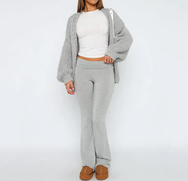 Slim-fit High Waist Women's Black Trousers