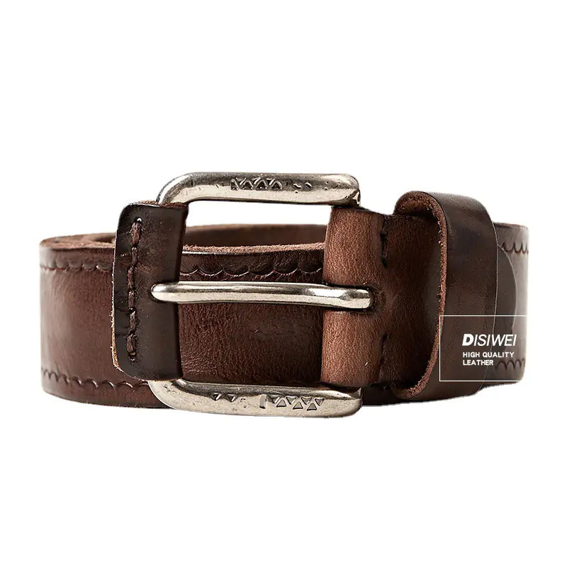 Men's Fashion Genuine Leather Belt with Alloy Buckle