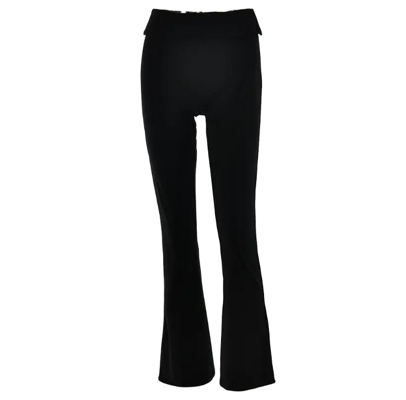 Slim-fit High Waist Women's Black Trousers