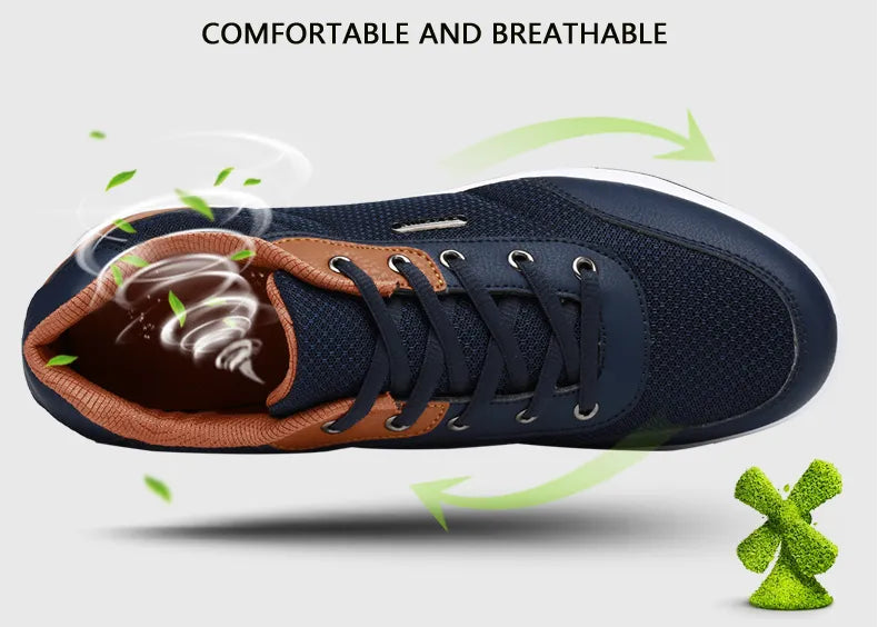 Microfiber Leather Men’s Sneakers