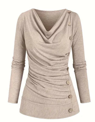 Sophie Ruffled Turtleneck Sweater - Dark Green