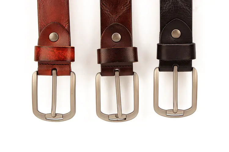 Genuine Leather Vintage Belt for Casual Jeans Wear